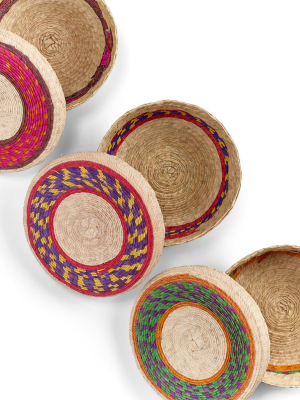 Handmade Lidded Mexican Baskets