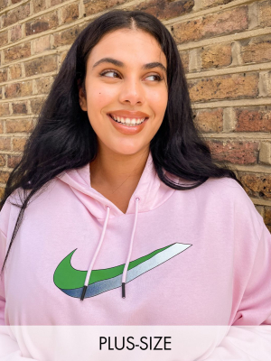 Nike Plus Fleece Hoodie In Pink