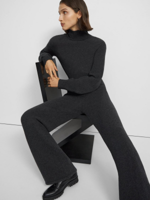 Turtleneck Jumpsuit In Wool-cashmere