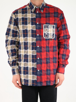 Loewe Patchwork Distorted Check Shirt