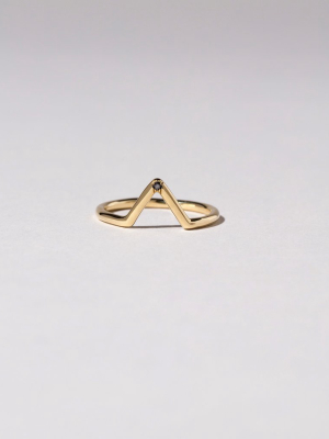 Triangle Band With Single Stone
