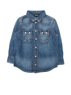 Diesel Kids Long Sleeve Denim Shirt