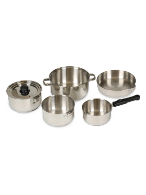 Stansport 7 Piece Stainless Steel Clad Cook Set
