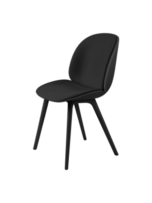 Beetle Dining Chair - Front Upholstered - Black Plastic Base