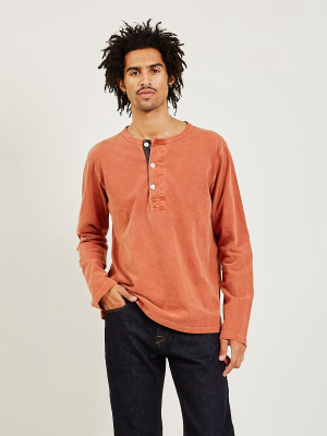 13 Ounce L/s Henley Rust