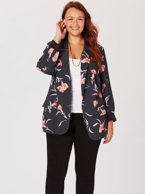 The Andi Notch Collar Floral Blazer