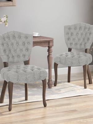 Set Of 2 Crosswind Tufted Dining Chair - Christopher Knight Home