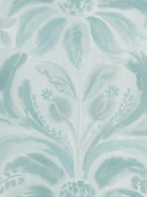 Angelique Damask Wallpaper In Jade From The Tulipa Stellata Collection By Designers Guild