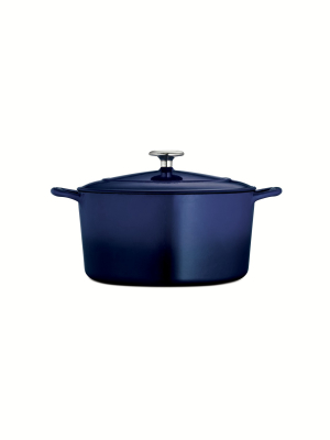 Tramontina Gourmet 6.5qt Enameled Cast Iron Round Dutch Oven With Lid Cobalt