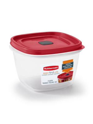 Rubbermaid 7 Cup Plastic Food Storage Container Red