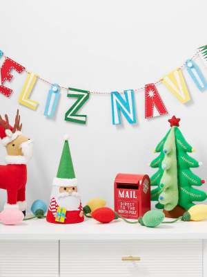 Small Cone Santa With Green Hat Decorative Figurine - Wondershop™