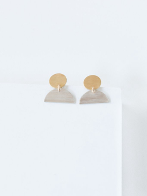 Able Mini Cleo Earrings In Two Tone