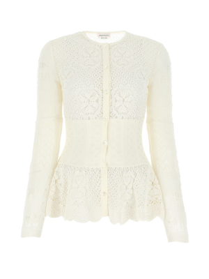 Alexander Mcqueen Lace Knitted Cardigan