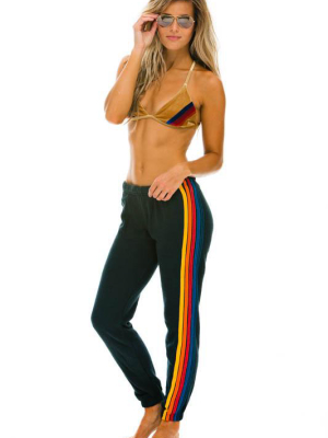 Women's 5 Stripe Sweatpants - Charcoal