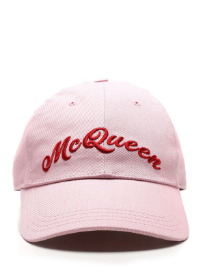 Alexander Mcqueen Logo Embroidered Baseball Cap