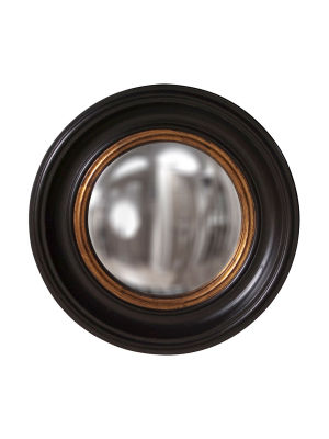 Round Albert Decorative Wall Mirror Black/gold - Howard Elliott