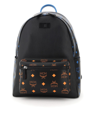 Mcm Stark Logo Print Backpack