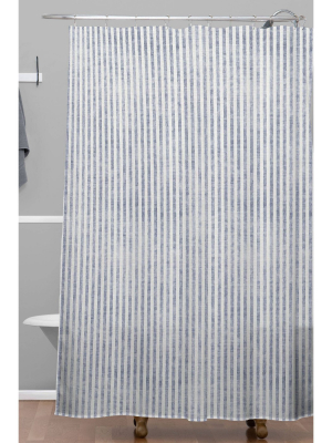 Holli Zollinger Aegean Striped Shower Curtain Blue - Deny Designs