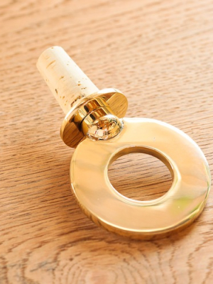 Brass Wine Stopper Ring By Carl Aubock