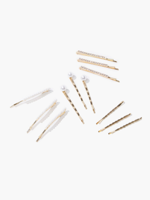 Faux Pearl Bobby Pin Set