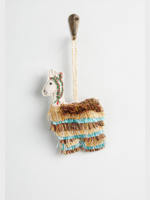 Fringe Festive Llama Ornament