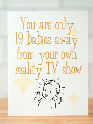 19 Babies Away... Baby Card