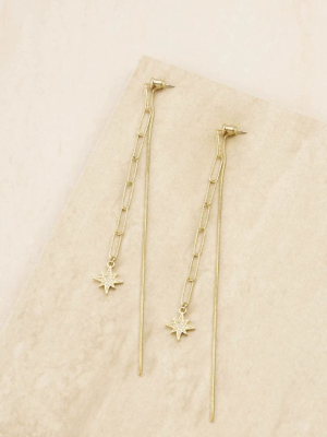 Shooting Star 18k Gold Plated Earrings