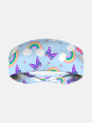 Purple Butterflies & Rainbows Headband