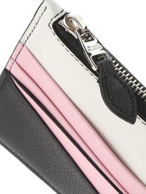 Alexander Mcqueen Colour Block Zipped Wallet