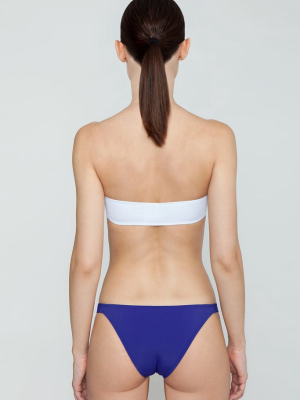 Nephele Skinny Strap Bikini Bottom - Blue Matte