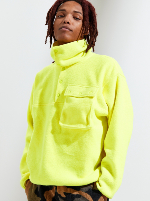 Asparagus Neon Polar Fleece Sweatshirt