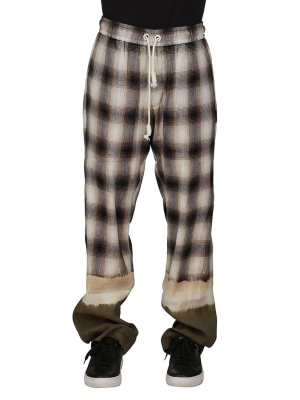 Palm Angels Plaid Bleached Pants