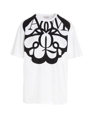 Alexander Mcqueen Monogram Logo Print T-shirt