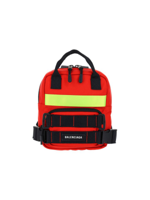 Balenciaga Xs Fire Logo Patch Backpack