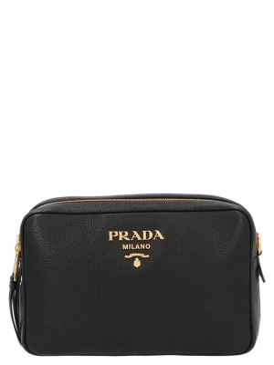 Prada Logo Plaque Crossbody Bag