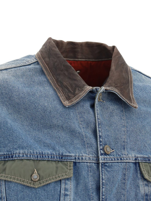 Diesel Panelled Denim Bomber Jacket