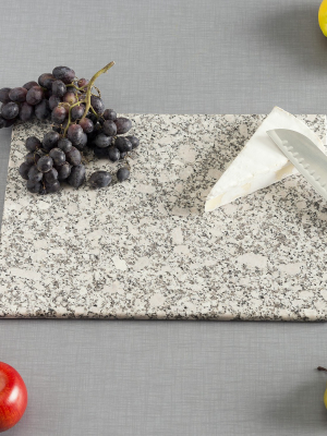 Home Basics 12" X 16" Granite Cutting Board, White