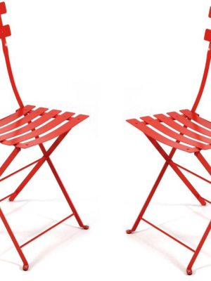 French Bistro Folding Chair - Set Of 2