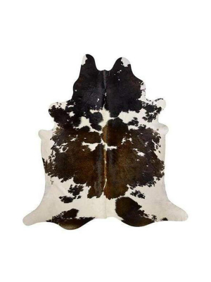 Black And White Cowhide Rug, 6' X 7.5'