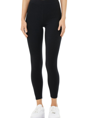 Ribbed High-waist 7/8 Blissful Legging - Black