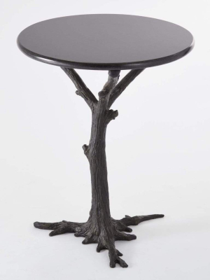 Global Views Faux Bois Side Table