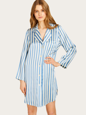 Jillian Night Shirt In Periwinkle