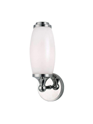 Brooke 1 Light Wall Sconce Polished Chrome