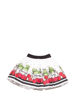 Monnalisa Cherry Print Skirt