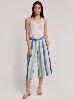 Resort Stripe Cropped Beach Pants