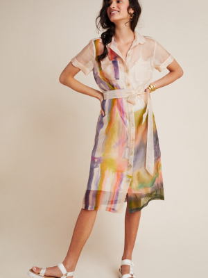 Aimee Clarke Organza Silk Shirtdress