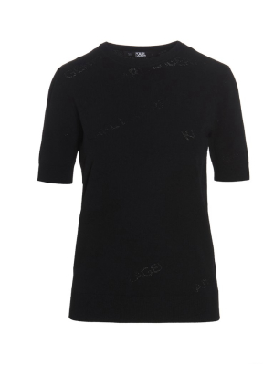 Karl Lagerfeld Short-sleeved Knit Sweater