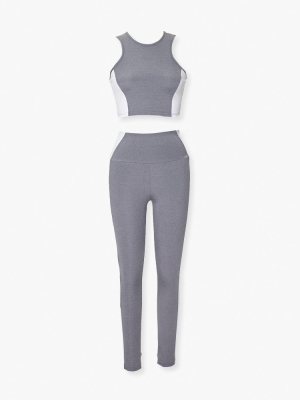 Active Cropped Top & Leggings Set