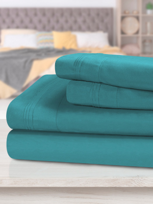 Blue Nile Mills Zende 1000-thread Count Cotton Classy Solid Sheet Set With Deep Pockets