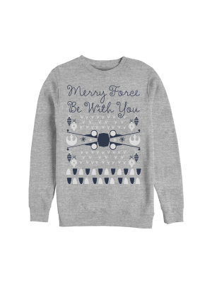 Men's Star Wars Christmas Force Be With You Sweatshirt